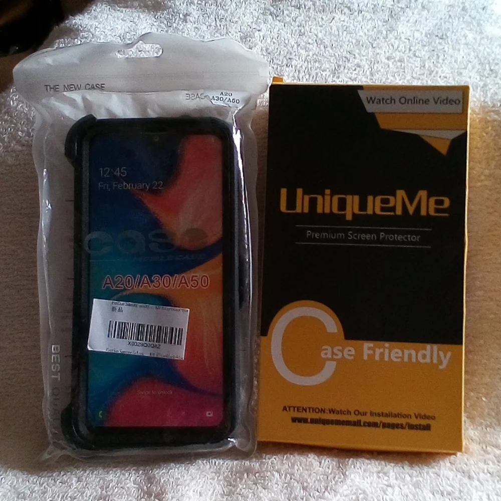 💜 Samsung Galaxy A20/A30/A50 Case/Premium Screen Protector Bundle